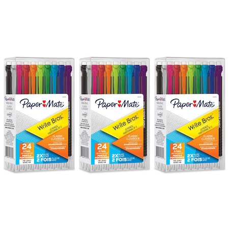 Paper Mate Write Bros Mechanical Pencil, 0.7mm, Assorted, 72PK 2104212